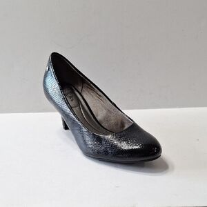 LifeStride Parigi Faux Leather Preppy Careerwear Padded Insole Croc Pumps Size 7